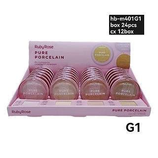 PO COMPACTO COMPACT POWDER PURE PORCELAIN RUBY ROSE