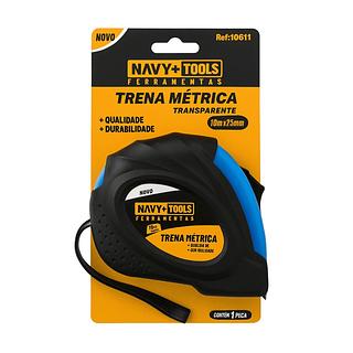 TRENA METRICA EMBORRACHADA 10MM X25MM NAVY+TOOLS