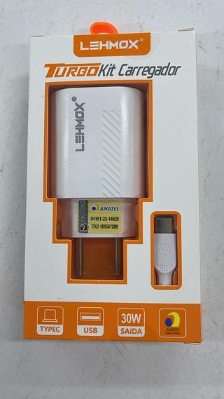 TYPEC TURBO KIT CARREGADOR 30W TYPEC USB LEHMOX