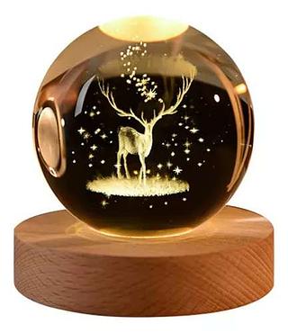 LUMINARIA BOLA ESFERA CRISTAL DE MESA OÀSIS MARKET