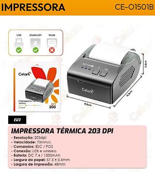IMPRESSORA TERMICA 203 DPI CELARK