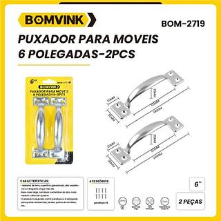 PUXADOR PARA MOVEIS 6 POLEGADAS - 2PCS BOMVINK