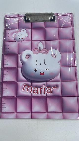 PRANCHETA DE PAPELARIA TAMANHO A4 DECORADA MINITIKI