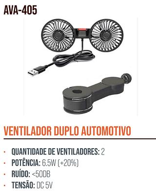 VENTILADOR DUPLO PARA AUTOMOVEIS AIKER