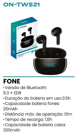 FONE DE OUVIDO WIRELESS ONISTEK