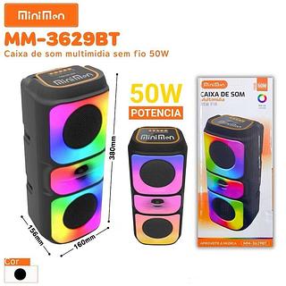 CAIXA DE SOM MULTIMIDIA TWS 50W RGB MINIMEN