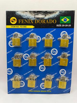CADEADO FENIX DORADO SIZE:20-20-20