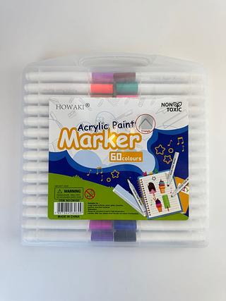 CANETA HIDROGRÁFICA ACRYLIC PAINT MARKER 60COLOURS (7897064260609)
