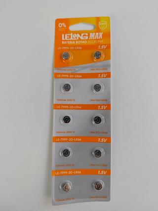 BATERIA BOTAO ALCALINA 1.5V LR66 LELONG