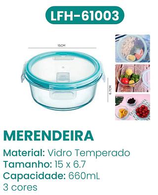 POTE DE VIDRO HERMÉTICO REDONDO 15*15CM MADE BASICS