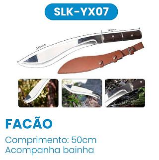 FACÃO NEPALÊS KUKRI 5MM DORSO FULLTANG CAÇA,COM BAINHA COURO LUATEK