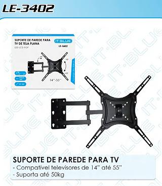 SUPORTE DE PAREDE PARA TV DE TELA PLANA LED LCD POP 14''-55'' IT-BLUE