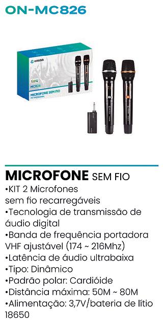 MICROFONE SEM FIO PROFISSIONAL ONISTEK