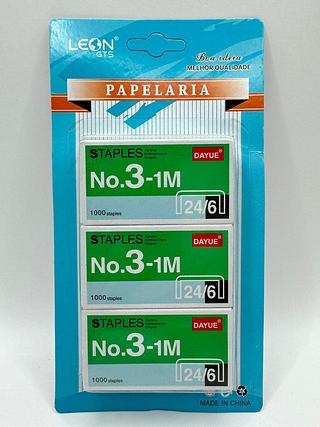 CARTELA DE GRAMPO NO 3-1M 24/6 STAPLES