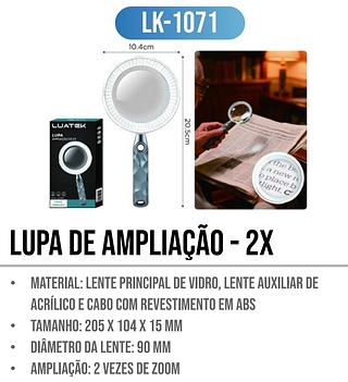 LUPA AMPLIAÇÃO DE 2X LUATEK