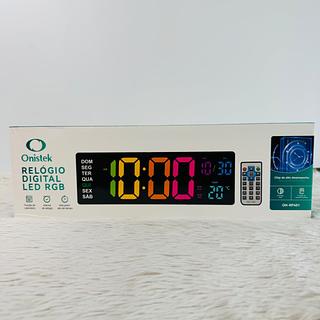 RELÓGIO DIGITAL LED RGB ONISTEK