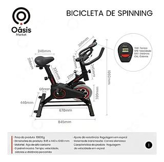 BICICLETA DE SPINNING OÁSIS MARKET