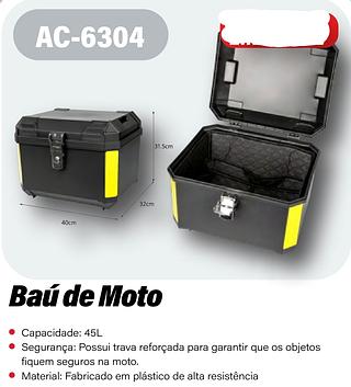 BAU TRASEIRO DE PLASTICO PARA MOTO AT-PU