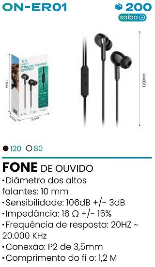 FONE DE OUVIDO P2 ONISTEK