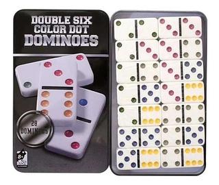 DOMINOES DOUBLE SIX COLOR DOT 28PCS