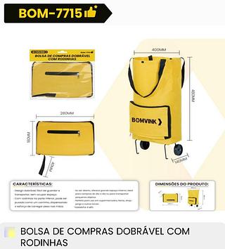 BOLSA DE COMPRAS DOBRAVEL COM RODINHAS BOMVINK