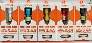 FONTE VEICULAR MICRO V8 3.4A 2USB LELONG