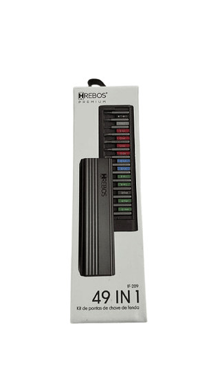 KIT DE PONTAS DE CHAVE DE FENDA 49 IN 1 HREBOS PREMIUM