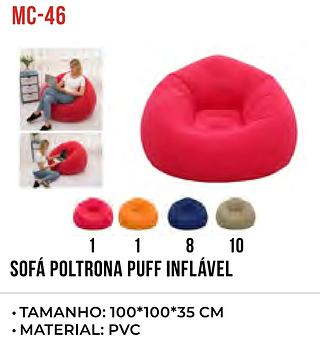 SOFÁ INFLAVEL 100*100*35CM SINGLE SIZE TOMATE