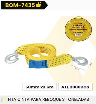 FITA CINTA PARA REBOQUE 3 TONELADAS 50MM*3.6M ATE 3000KGS BOMVINK
