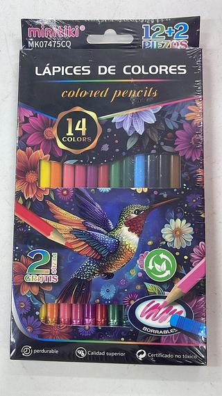 LAPICES DE COLORES 14 CORES MINITIKI