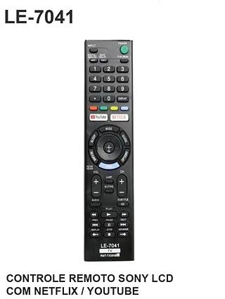 CONTROLE ROMOTO SONY LCD COM NETFIX/YOUTUBE LELONG