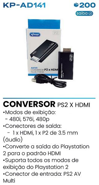 CONVERSOR P2 X HDMI TVS HD/FULL HD KNUP
