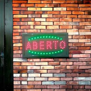 LETREIRO LUMINOSO ABERTO 110V; 5W LELONG