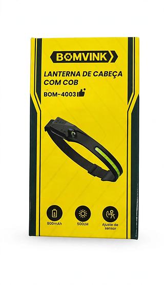 LANTERNA DE CABEÇA COM COB BOMVINK