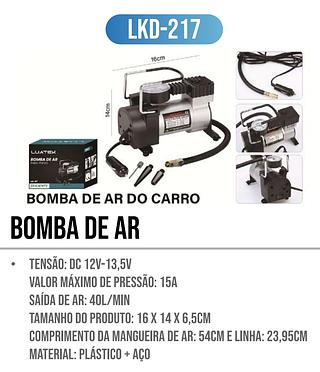 COMPRESSOR DE AR PARA CARRO MEDE PRESSAO LUATEK
