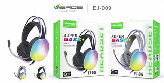 FONE DE OUVIDO SUPER BASS RGB HEADSET VERDE