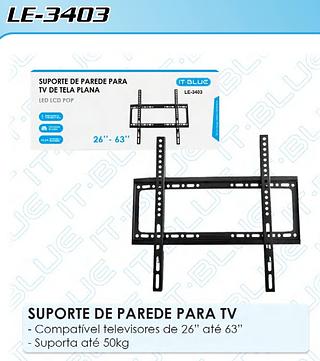 SUPORTE DE PAREDE PARA TV DE TELA PLANA 26"-63'' IT-BLUE