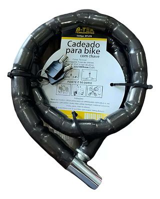 CADEADO PARA BIKE COM CHAVE 22X1000MM B-TEK FERRAMENTAS