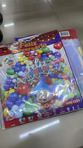 PACOTE DE BALÕES FELIZ ANIVERSARIO 58PCS MINIMEN