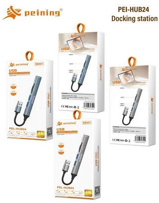 ADAPTADOR MULTIFUNCAO USB 5EM1 4K ULTRA HD PEINING