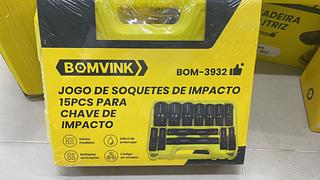 JOGO DE SOQUETES DE IMPACTO 15PCS PARA CHAVE DE IMPACTO BOMVINK