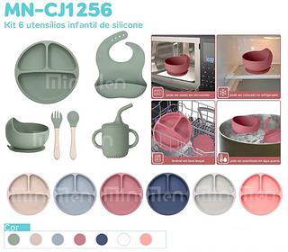 KIT DE 6 UTENSILIOS INFANTIL DE SILICONE MINIMEN