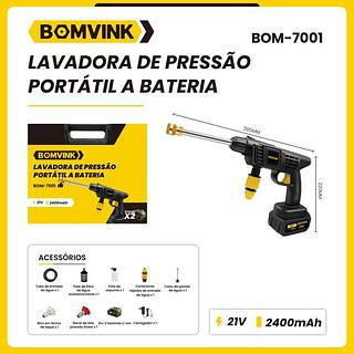 LAVADORA DE PRESSÃO PORTÁTIL A BATERIA 21V BOMVINK