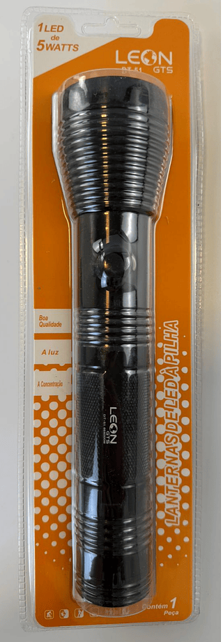 LANTERNA DE LED A PILHA 1 LED DE 5 WATTS LEON GTS