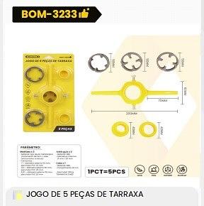 JOGO DE 5 PEÇAS DE TARRAXA BOMVINK