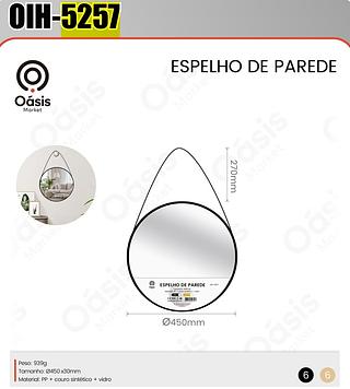 ESPELHO DE PAREDE 45CM OASIS MARKET