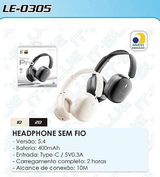 FONE SEM FIO SONIC PRO BT5.4 ANC IT-BLUE