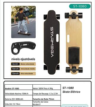 SKATE ELÉTRICO STARMEGA