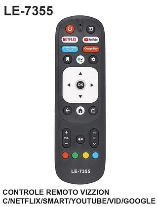 CONTROLE REMOTO XIZZION TV COM NETFLIX/SMART/YOUTUBE/VIDEO/GOOGLE LELONG