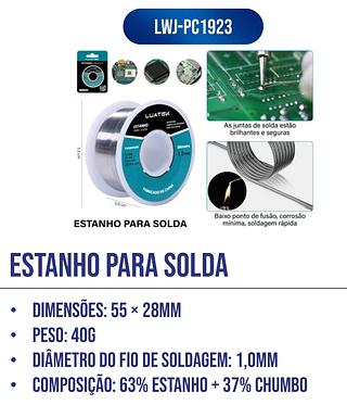 ESTANHO PARA SOLDA LUATEK